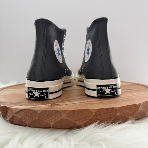 Converse Chuck 70 Hi Leather Dark Matter Gray Men's Size 7 Women's 9 Shoes New - Picture 3 of 7